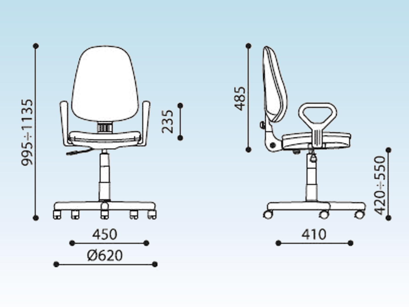 кресло престиж габаритные размеры