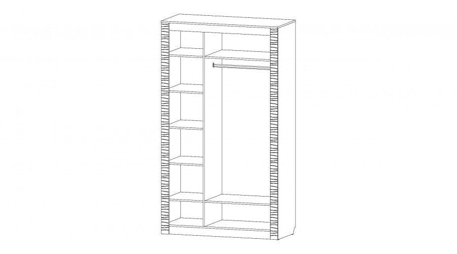 Серия Ривьера Шкаф 3-х створчатый